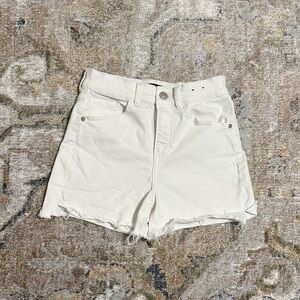 White high rise shorts